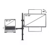Suporte de secretária Manhattan para combinação de monitor e portátil (Full-Motion), para ecrãs: 10-27 polegadas, portátil até 17 polegadas, montagem por aperto, compatibilidade VESA: 75x75 e 100x100 mm – verifique as dimensões dos quatro orifícios de fixação na parte traseira do ecrã para garantir que encaixam, máx. 8 kg, suporte