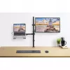 Suporte de secretária Manhattan para combinação de monitor e portátil (Full-Motion), para ecrãs: 10-27 polegadas, portátil até 17 polegadas, montagem por aperto, compatibilidade VESA: 75x75 e 100x100 mm – verifique as dimensões dos quatro orifícios de fixação na parte traseira do ecrã para garantir que encaixam, máx. 8 kg, suporte