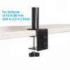 Suporte de secretária Manhattan para combinação de monitor e portátil (Full-Motion), para ecrãs: 10-27 polegadas, portátil até 17 polegadas, montagem por aperto, compatibilidade VESA: 75x75 e 100x100 mm – verifique as dimensões dos quatro orifícios de fixação na parte traseira do ecrã para garantir que encaixam, máx. 8 kg, suporte