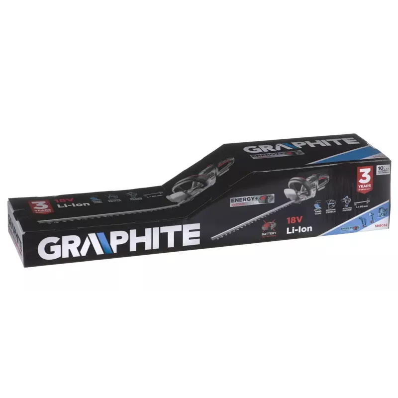 Tesoura a bateria GRAPHITE 58G032, comprimento de corte 51 cm, ferramenta de jardim a bateria