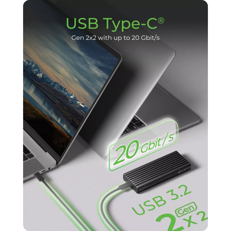 Caixa para SSD ICY BOX IB-1917M-C32a preto M.2