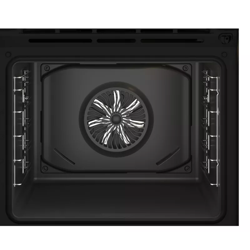 Forno elétrico de encastrar BEKO BBIE123001BD — 72 L, 2400 W, visor LED, botões rotativos retráteis, autolimpeza a vapor, preto