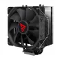 Dissipador/radiador SAVIO SAVGCOFROSTBLACKX2 ventoinha de 120 mm, compatível com LGA 1156/1155/1150/1151/1200/1366/1700, preto