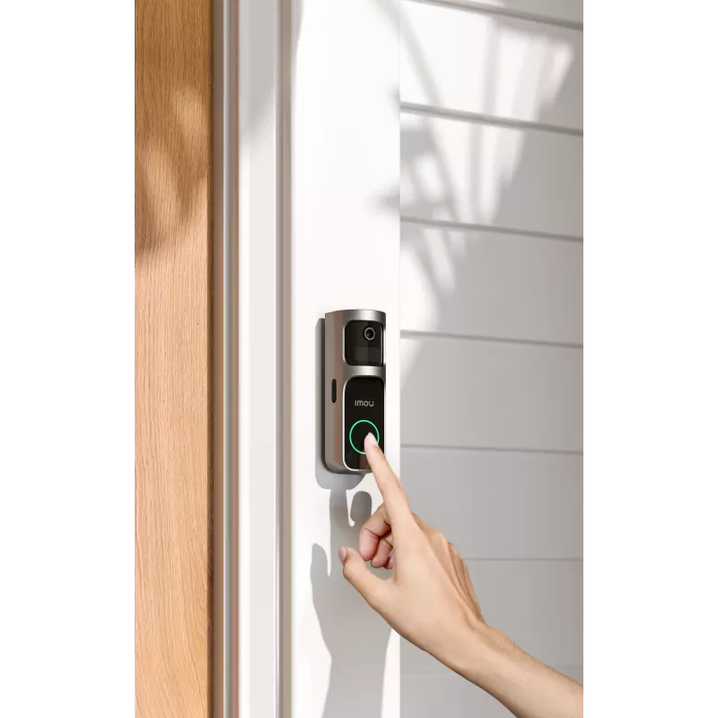 Campainha Imou Doorbell 2S Kit preto 3 MP sem fios montagem na parede