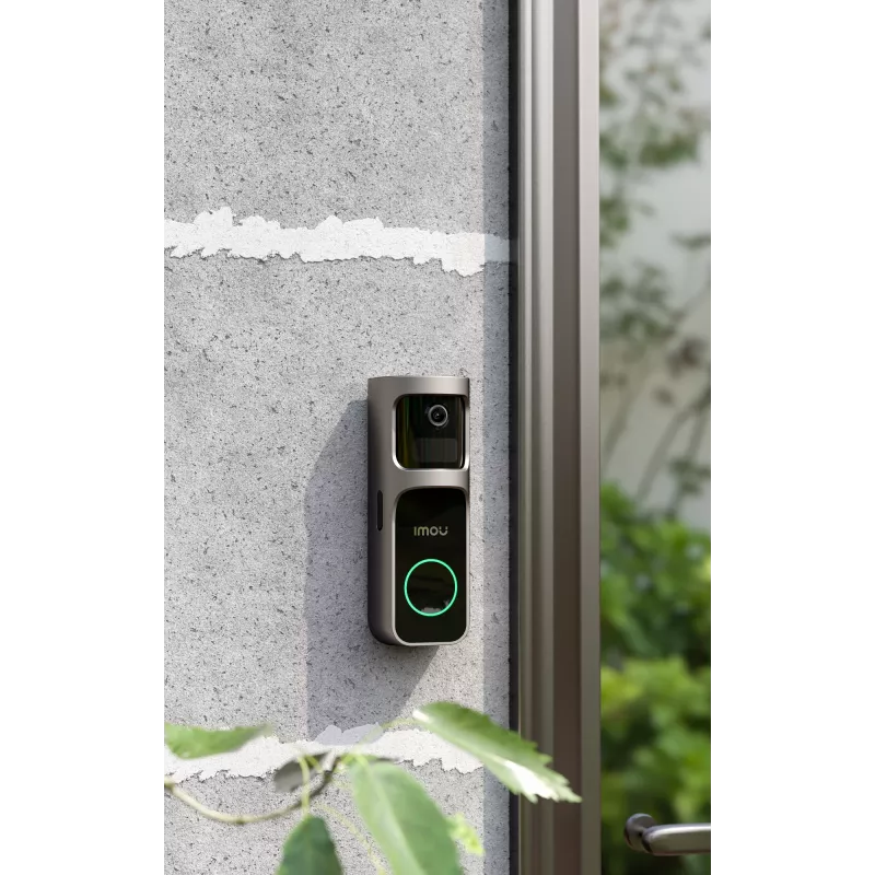 Campainha Imou Doorbell 2S Kit preto 3 MP sem fios montagem na parede
