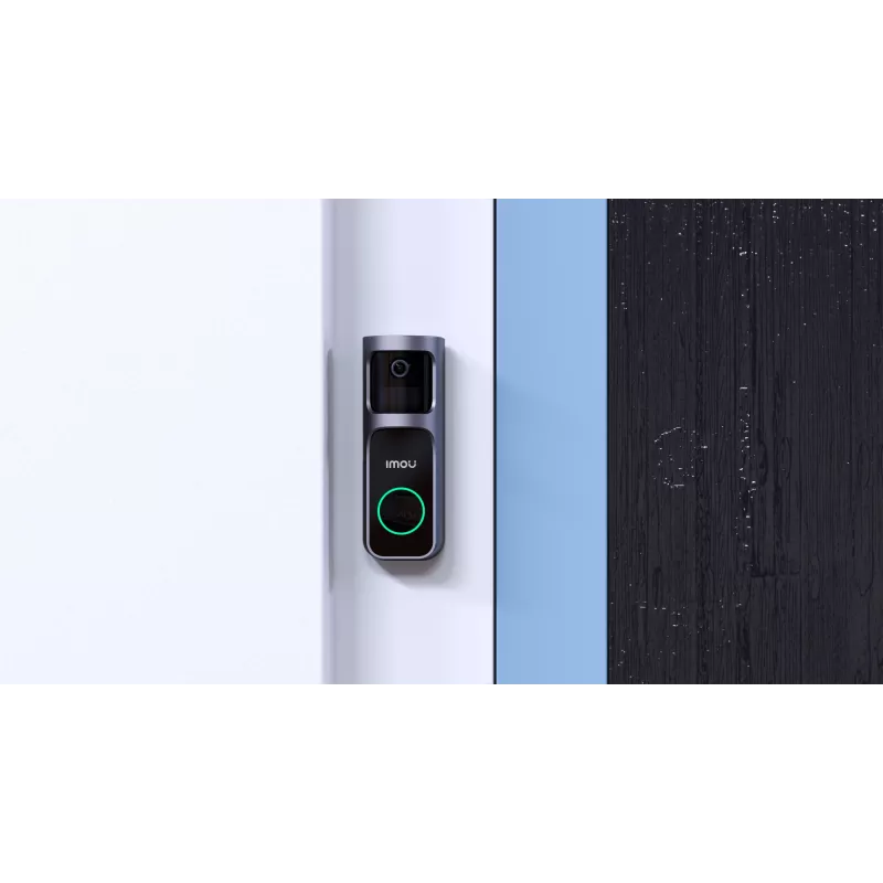 Campainha Imou Doorbell 2S Kit preto 3 MP sem fios montagem na parede