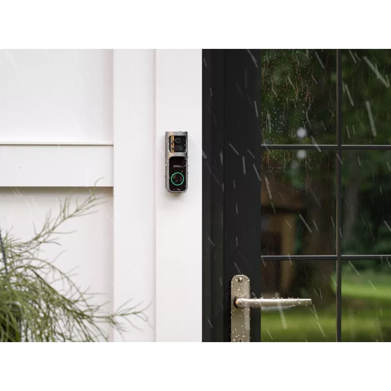 Campainha Imou Doorbell 2S Kit preto 3 MP sem fios montagem na parede