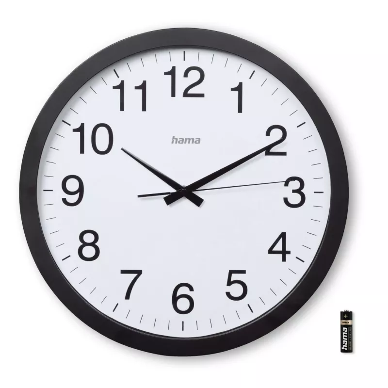 Relógio de quartzo Hama Aruba redondo preto, branco