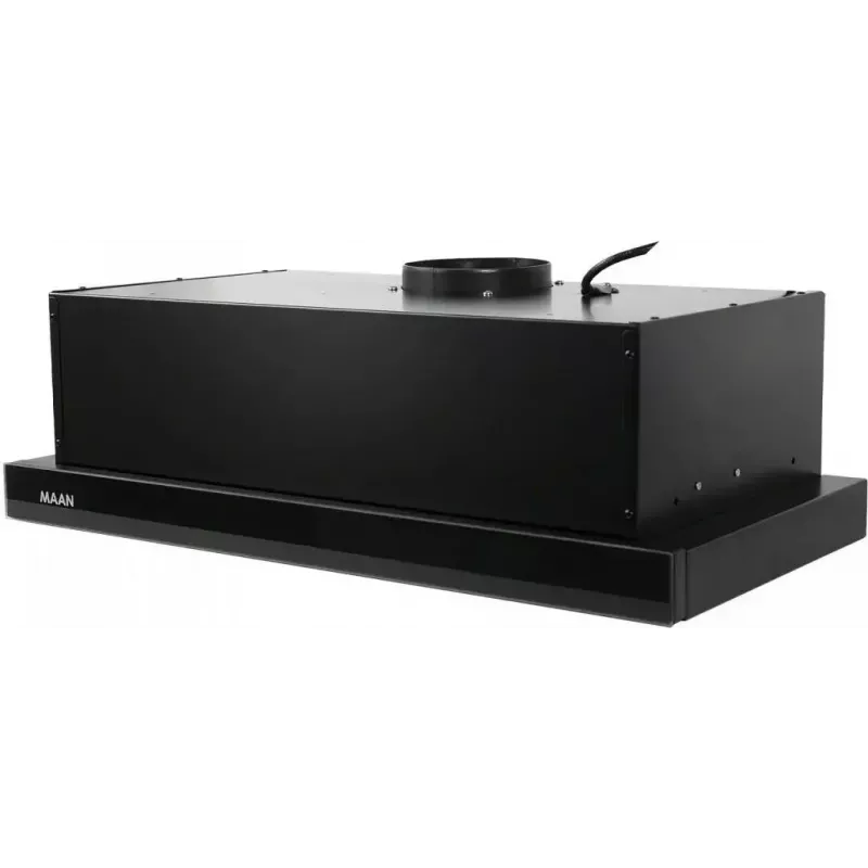 Exaustor de encastrar MAAN Corona 2 G 50 preto — telescópico, 496×304×182 mm, 310 m³/h, 3 velocidades, saída 120 mm