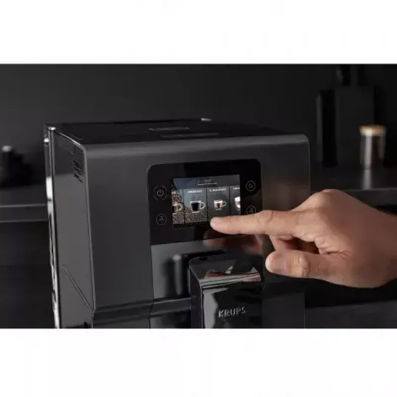 Máquina de café expresso KRUPS EA875U, depósito de água 3 L, recipiente de grãos 250 g, Thermoblock, 1450 W