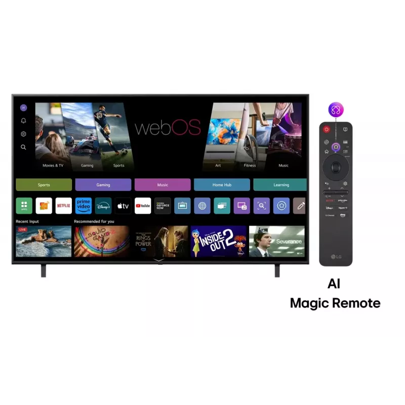 TV LG NanoCell AI NANO80 75NANO80A3B 190,5 cm (75 polegadas) 4K Ultra HD Smart TV Wi‑Fi preto