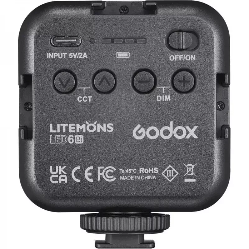 Flash para câmara Godox LED6BI preto 6500K bateria 10h