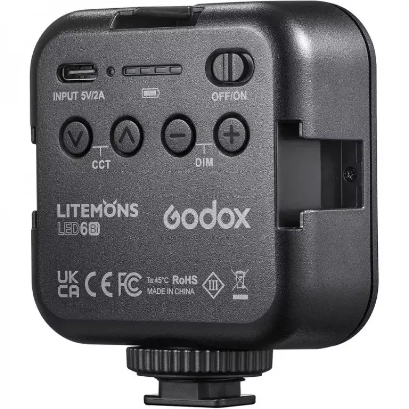 Flash para câmara Godox LED6BI preto 6500K bateria 10h
