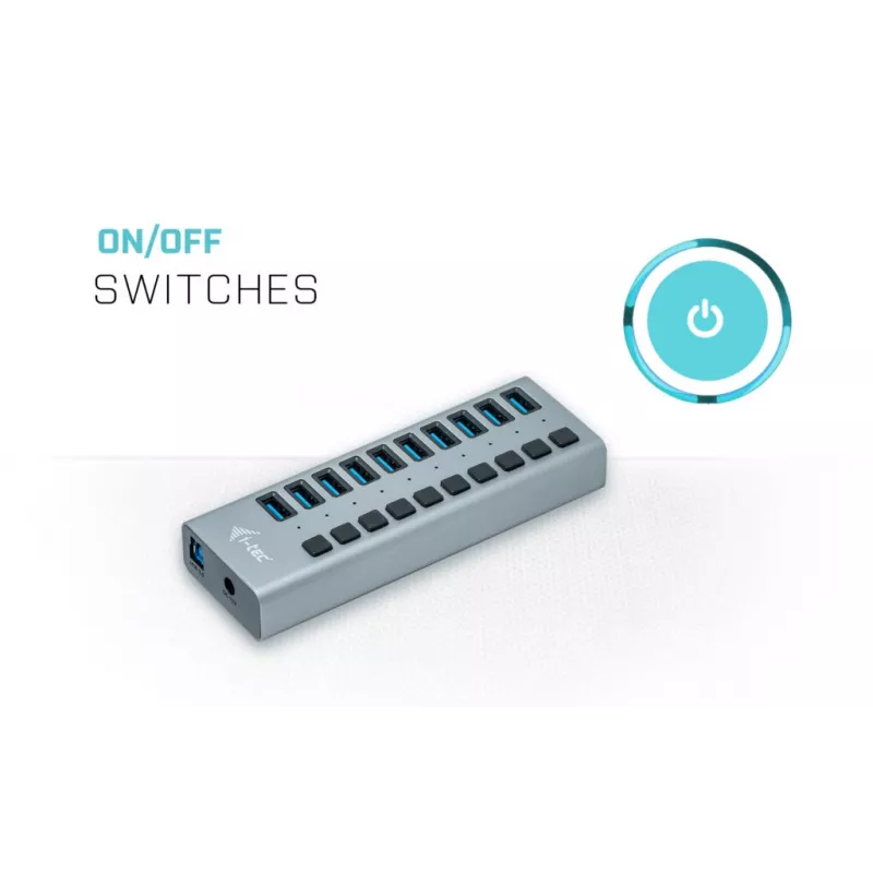 i-tec USB 3.0 Charging HUB 10 portas + fonte de alimentação 48 W