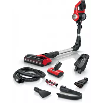 Aspirador vertical Bosch BCS711PET/Escova elétrica Bateria Seco Sem saco 0,3 L Preto, Vermelho 3 Ah