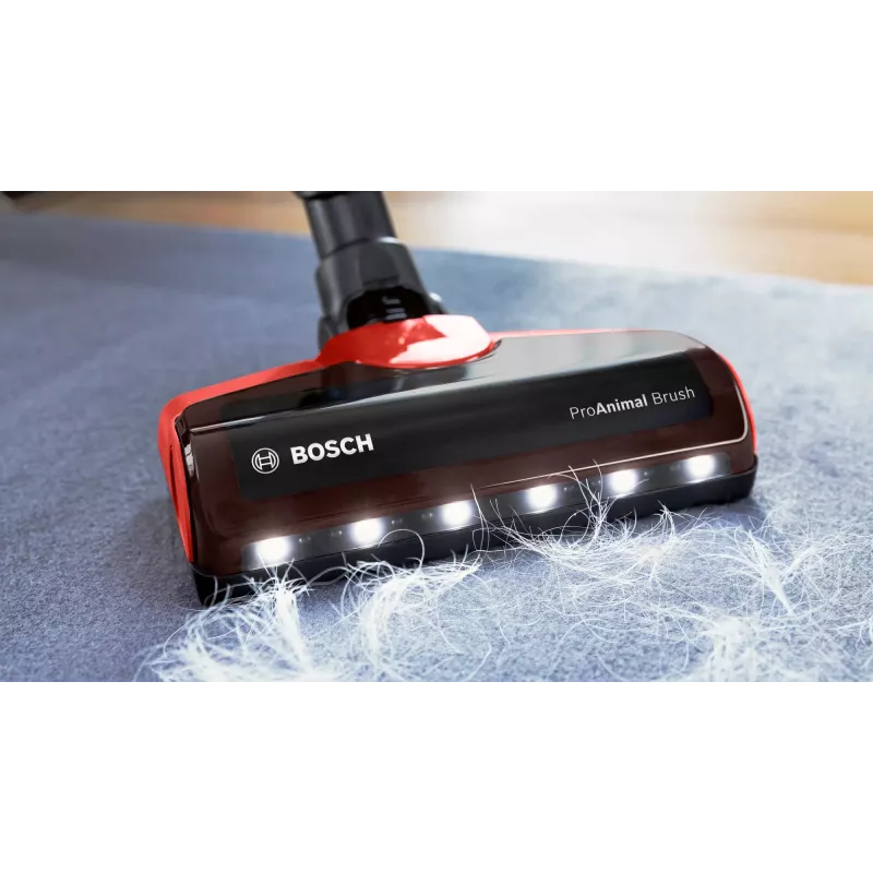 Aspirador vertical Bosch BCS711PET/Escova elétrica Bateria Seco Sem saco 0,3 L Preto, Vermelho 3 Ah