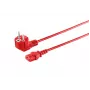 Microconnect MC-SCHUANGC13180R cabo de alimentação vermelho 1,8 m ficha de rede tipo E+F conector fêmea C13