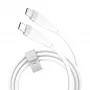 Cabo de carregamento/dados USB-C para USB-C j5create JUCX17W, 60W, silicone líquido, 1,8 m, branco