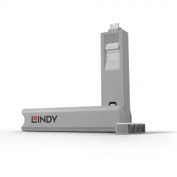 Lindy chave bloqueadora de porta USB Type-C - pack de 4 bloqueadores, branco