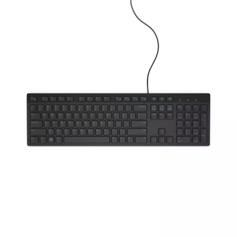 Teclado DELL KB216 universal USB QWERTY US International preto