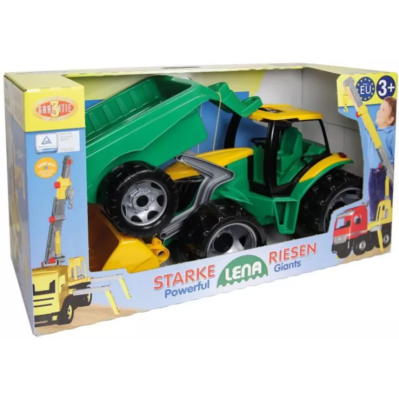 Trator Lena GIGA TRUCKS ZL-02123 com pá & atrelado