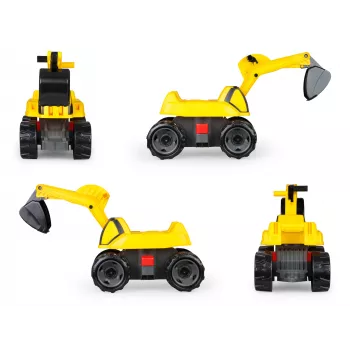 Escavadora de pedais Lena GIGA TRUCKS Excavator PRO 4 rodas Plástico Aço