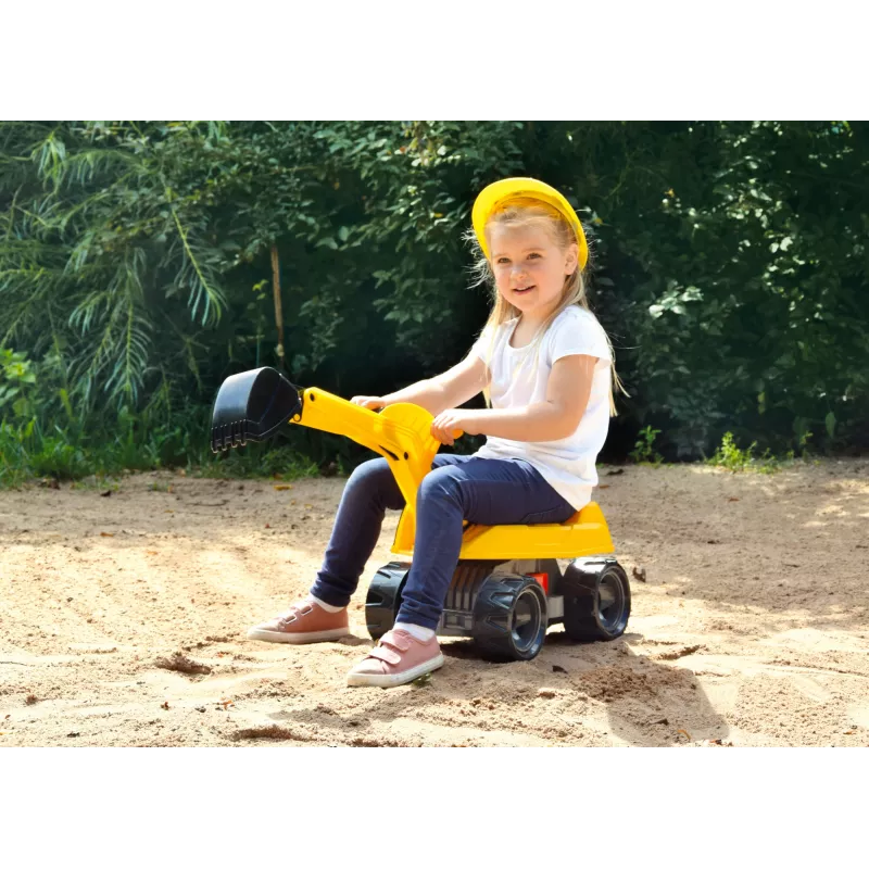 Escavadora de pedais Lena GIGA TRUCKS Excavator PRO 4 rodas Plástico Aço