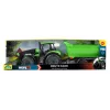Trator de brincar mecânico Lena Deutz-Fahr Worxx com 74 cm de comprimento e atrelado removível