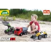 Trator de brincar mecânico Lena Deutz-Fahr Worxx com 74 cm de comprimento e atrelado removível