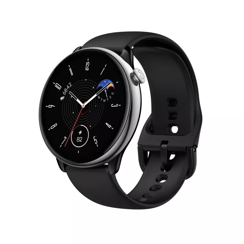 Amazfit GTR Mini 3,25 cm (1,28 polegadas) AMOLED 42 mm digital 416 x 416 píxeis ecrã tátil preto, prateado GPS (satélite)