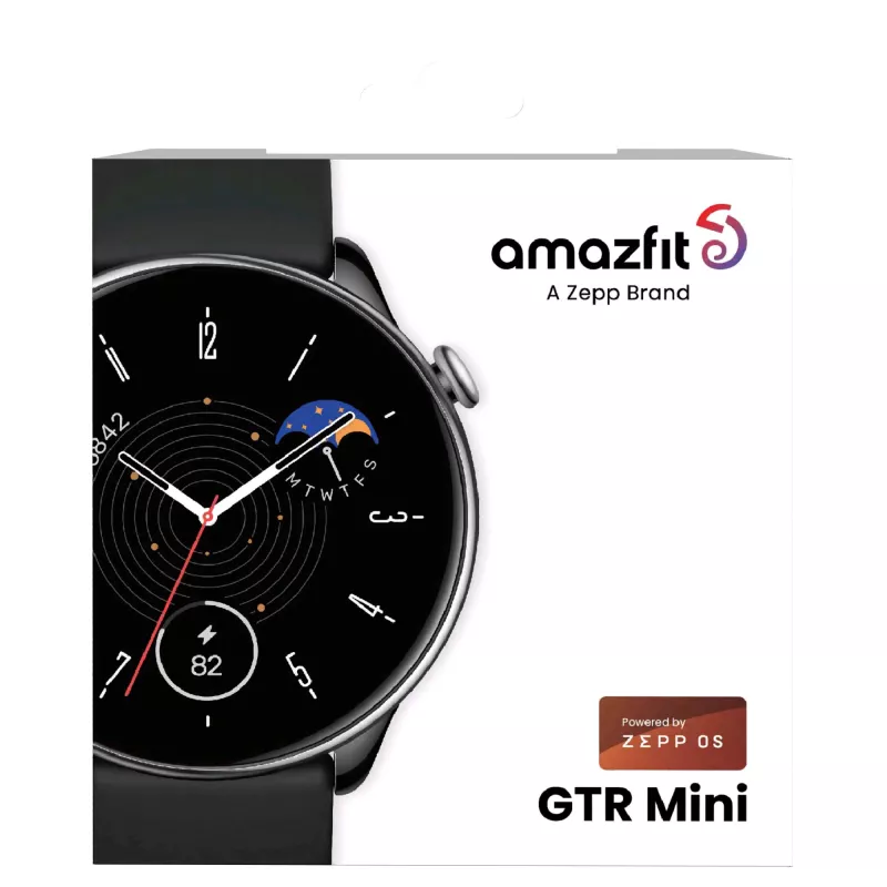Amazfit GTR Mini 3,25 cm (1,28 polegadas) AMOLED 42 mm digital 416 x 416 píxeis ecrã tátil preto, prateado GPS (satélite)