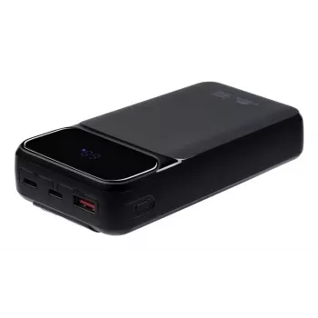 Powerbank portátil Rivacase VA2221 — 20000 mAh LiPo, PD 3.0 e QC 3.0, 3 conectores (1×A, 2×C), saída 22,5 W