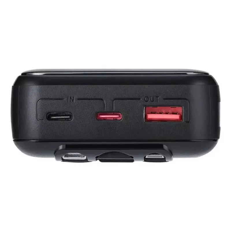 Powerbank portátil Rivacase VA2221 — 20000 mAh LiPo, PD 3.0 e QC 3.0, 3 conectores (1×A, 2×C), saída 22,5 W