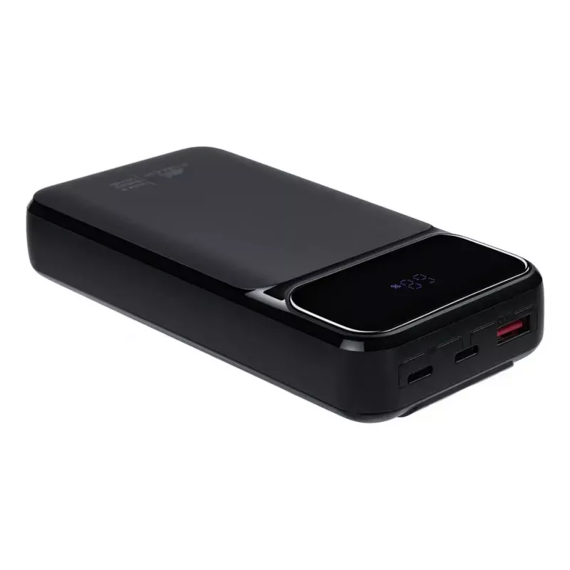 Powerbank portátil Rivacase VA2221 — 20000 mAh LiPo, PD 3.0 e QC 3.0, 3 conectores (1×A, 2×C), saída 22,5 W