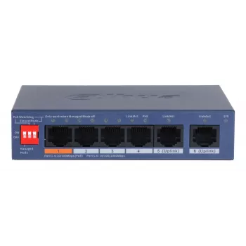 Switch de rede Dahua Technology CS4006-4ET2GT-60 gerido L2 Gigabit Ethernet (10/100/1000) Power over Ethernet (PoE) azul