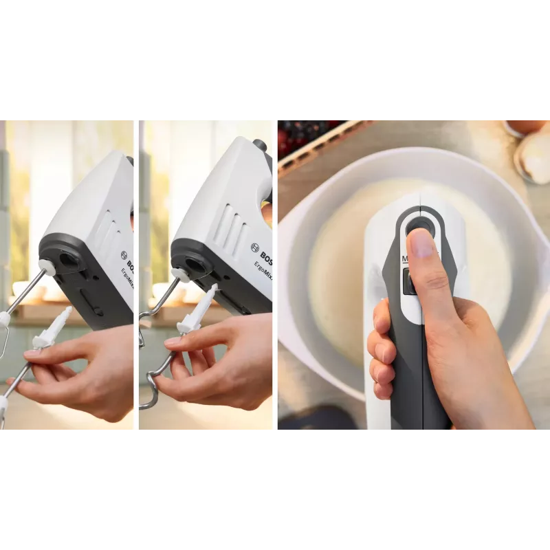 Batedeira de mão Bosch MFQ37490 750 W Cinzento, Branco