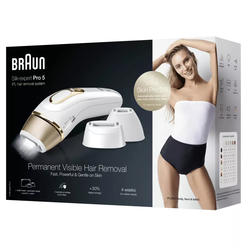 Braun Silk-expert Pro Silk·expert Pro 5 PL5267 luz pulsada intensa (IPL) Dourado, Branco