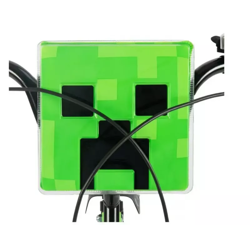 Bicicleta infantil HUFFY Minecraft 16 polegadas verde — quadro de aço de 16 polegadas, transmissão de velocidade única, travões de aro dianteiro/traseiro