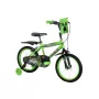 Bicicleta infantil HUFFY Minecraft 16 polegadas verde — quadro de aço de 16 polegadas, transmissão de velocidade única, travões de aro dianteiro/traseiro