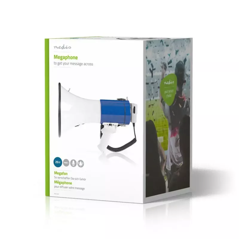 Megafone Nedis MEPH200WT Branco Azul 20 W 300 m de alcance