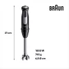 Braun MultiQuick 5 MQ55.254MBK 0,5 l varinha mágica 1000 W preto, aço inoxidável