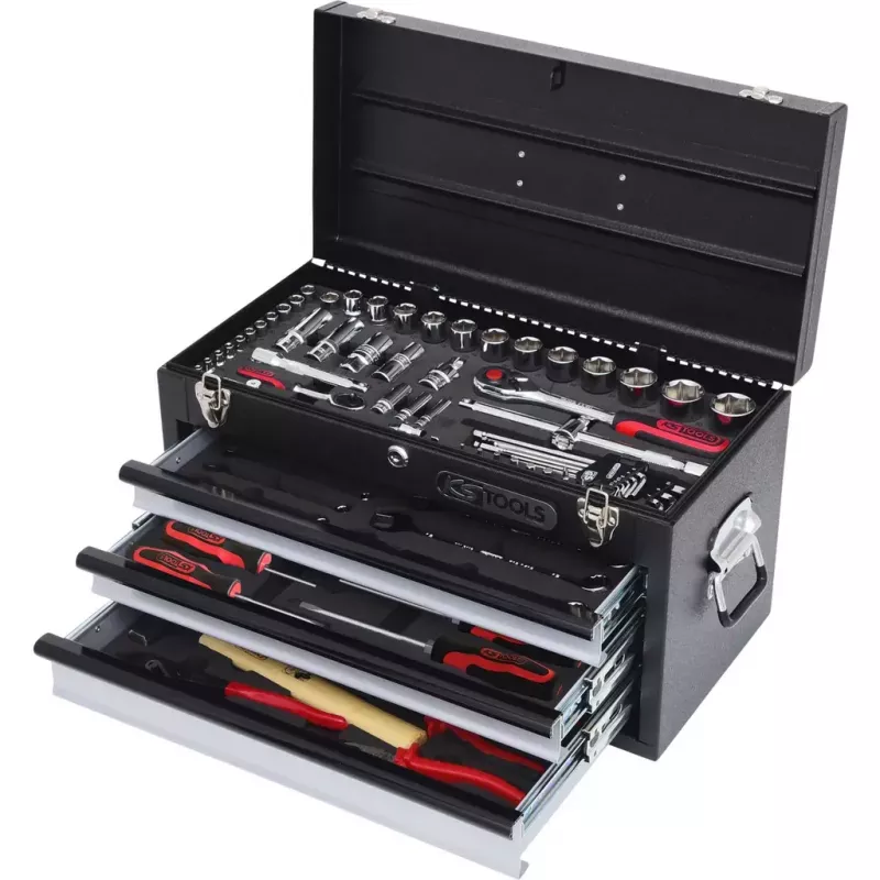 Conjunto de ferramentas de mecânico KS Tools 918.0200 99 ferramentas aço cromo-vanádio