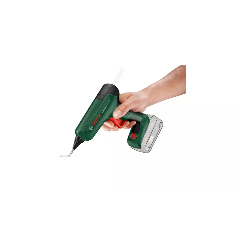 Pistola de cola quente Bosch AdvancedGlue 18V sem fios para barras de cola de 11 mm