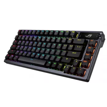 Teclado mecânico sem fios ASUS ROG Azoth preto — modelo 90MP0316-BKUA01, retroiluminação RGB