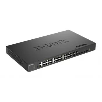 Switch gerido empilhável L3 D-Link DXS-3410-32XY/E, 24x 10GBASE-T + 4x SFP+ + 4x SFP28