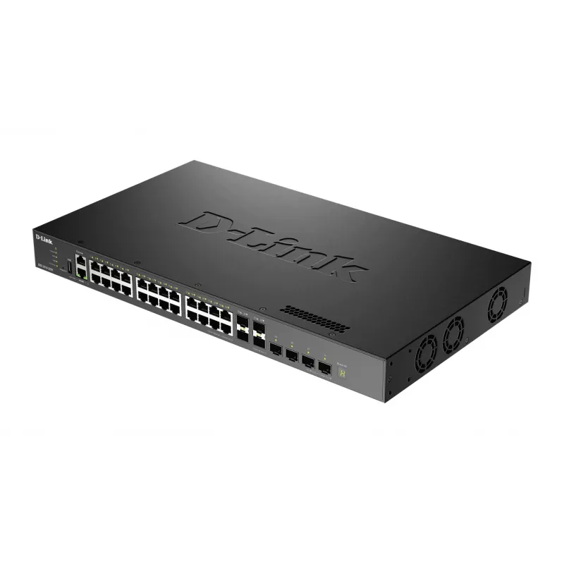 Switch gerido empilhável L3 D-Link DXS-3410-32XY/E, 24x 10GBASE-T + 4x SFP+ + 4x SFP28
