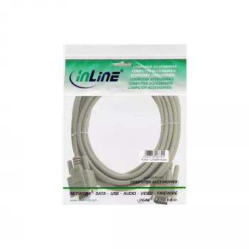 Cabo VGA InLine 17732 15 HD conector macho conector fêmea bege 2 m