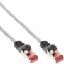 Cabo de rede InLine S/FTP PiMF Cat.6 250MHz PVC cobre transparente 0,3m