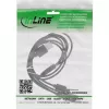Cabo de carregamento em Y USB 4em1 InLine, 1x conector macho USB-A para 4x conector macho USB-C, preto 0,5 m