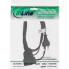 Cabo de alimentação InLine 16681S — H03VVH2-F, CEE7/16 para CEE7/16, 1 m, 250 V 2,5 A, preto